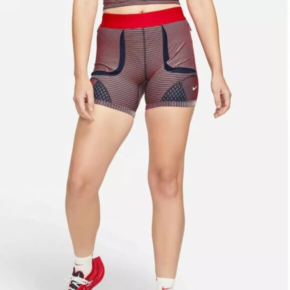 NIKE X Gyakusou‎ Utility Shorts Red Black GIRA Tights Running CU0224-498 Size M - Picture 1 of 12